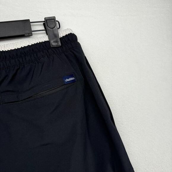 Chubbies Shorts Men's Large Black Lined Athletic Performance Pockets Training 7" - Picture 8 of 11